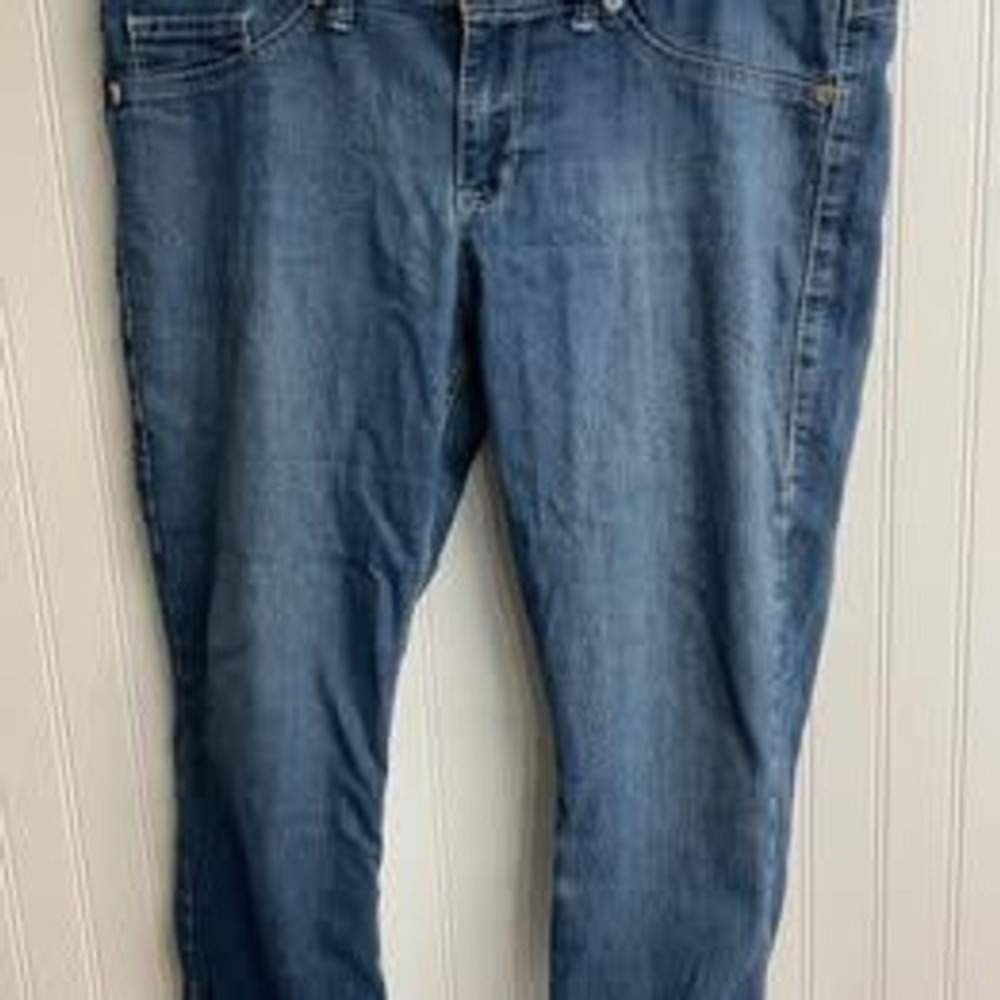 Arizona Jean Co Curvy Skinny Jeans Medium Wash Blue Denim Size 15 Stretch